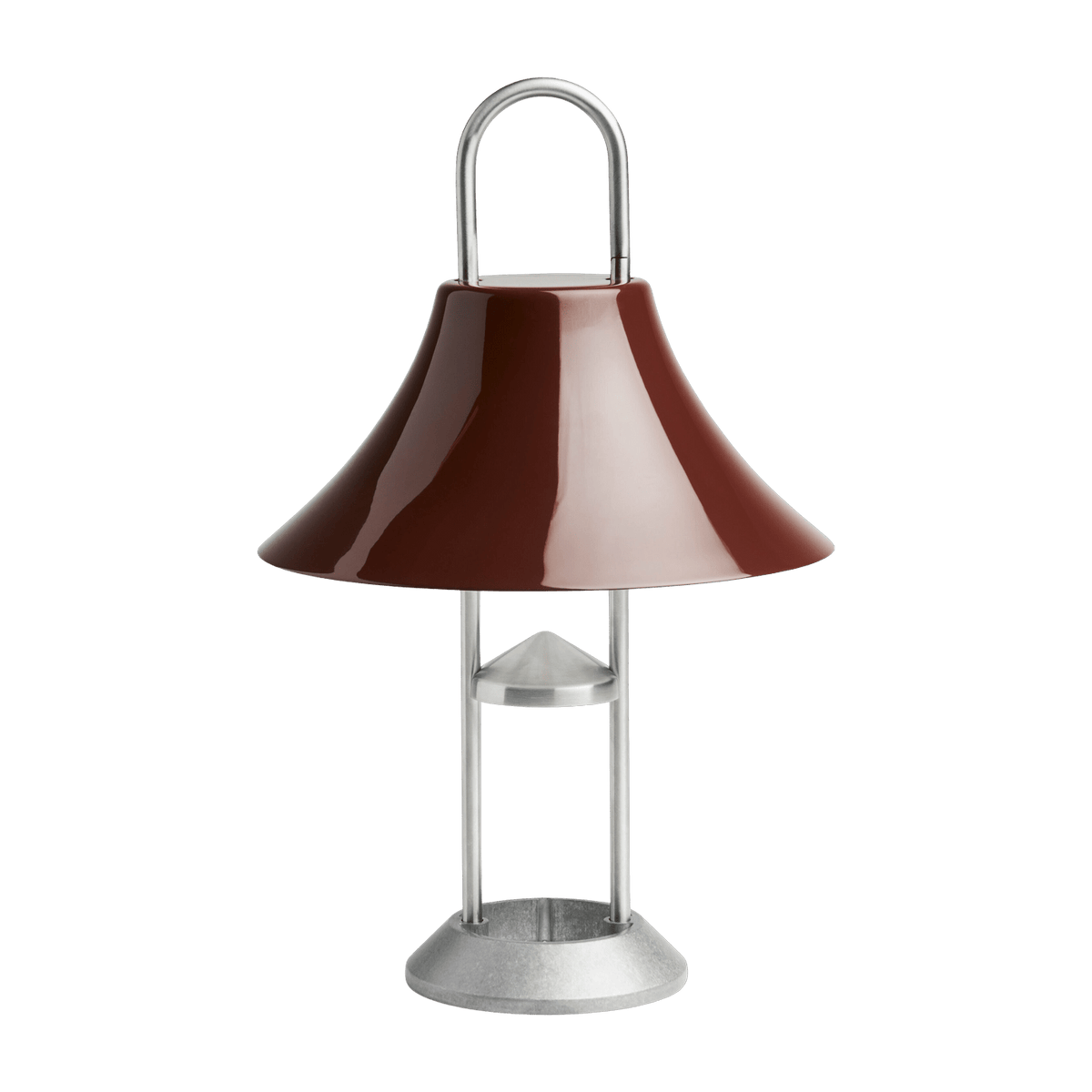 Lampe portable en acier poli rouge 19 x 30 cm Mousqueton - HAY - The Cool Republic