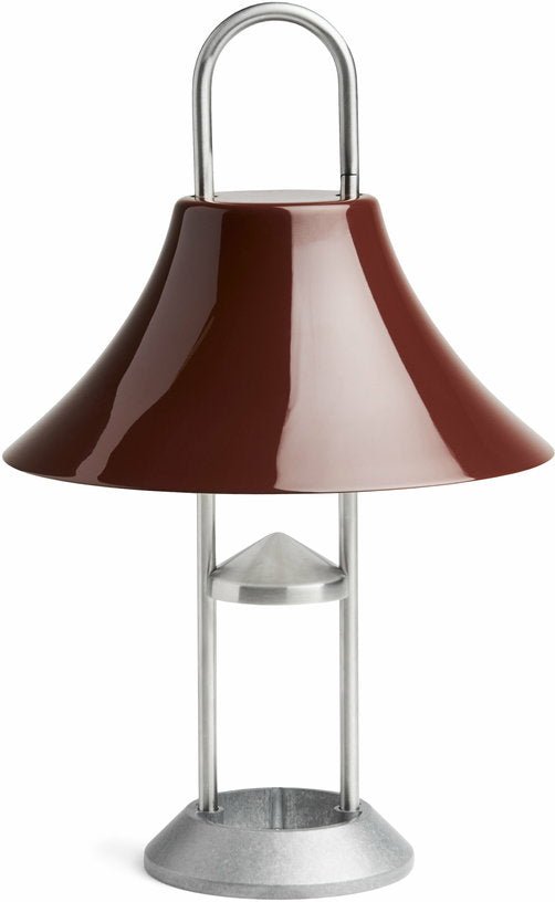 Lampe portable en acier poli rouge 19 x 30 cm Mousqueton - HAY - The Cool Republic