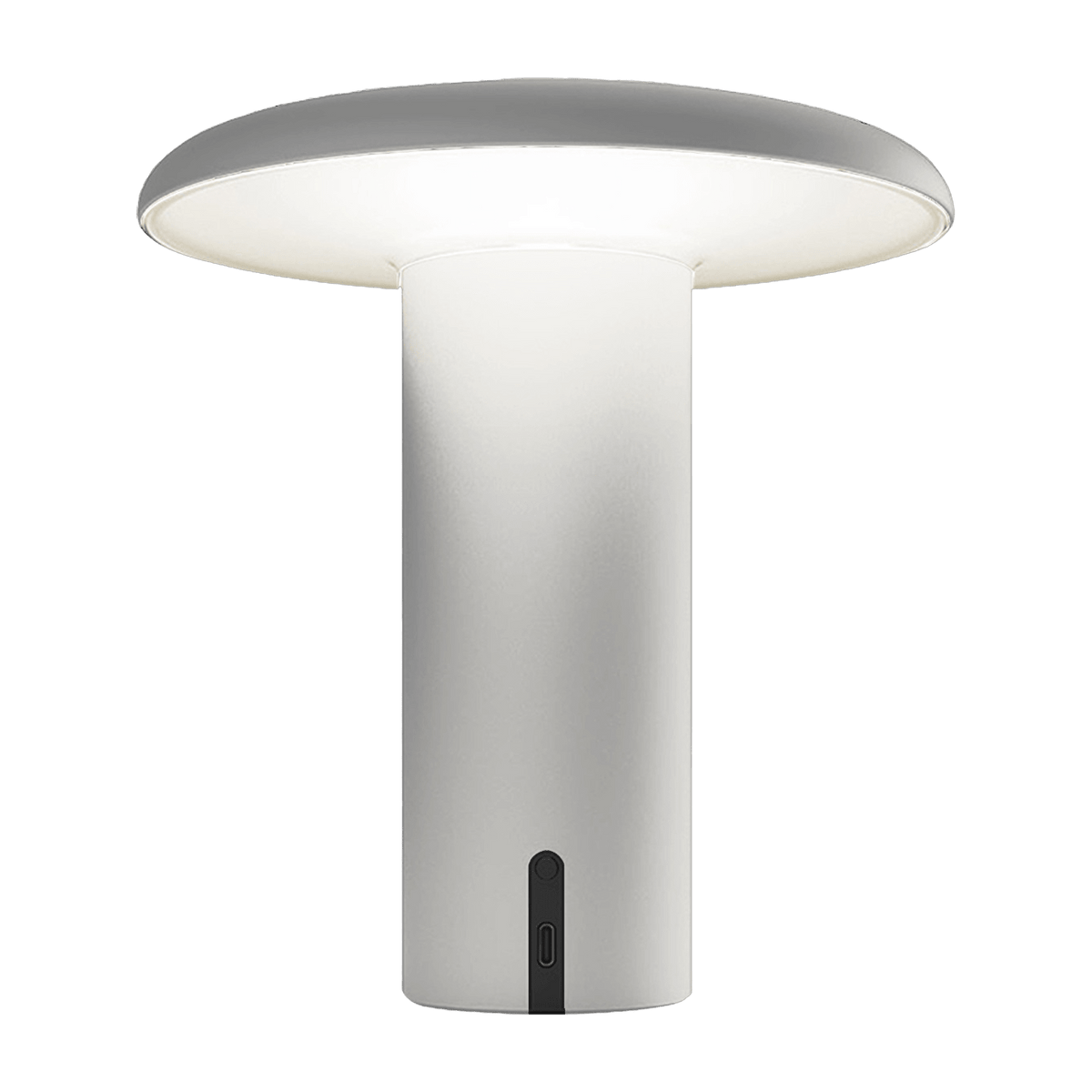 Lampe portable en aluminium anodisé blanc 19 cm Takku - Artemide - The Cool Republic