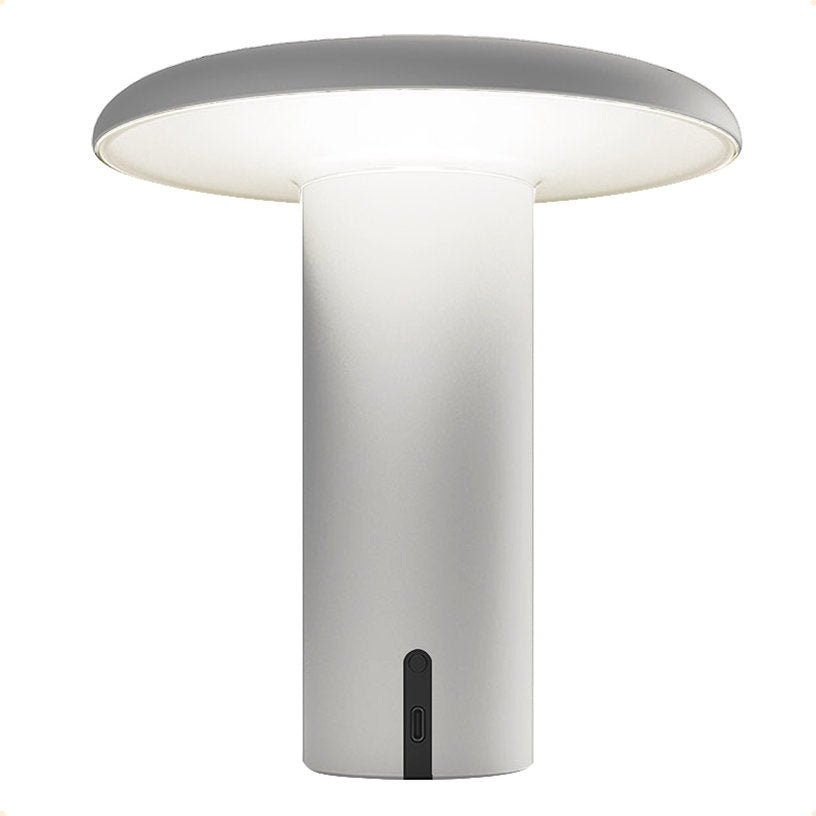 Lampe portable en aluminium anodisé blanc 19 cm Takku - Artemide - The Cool Republic