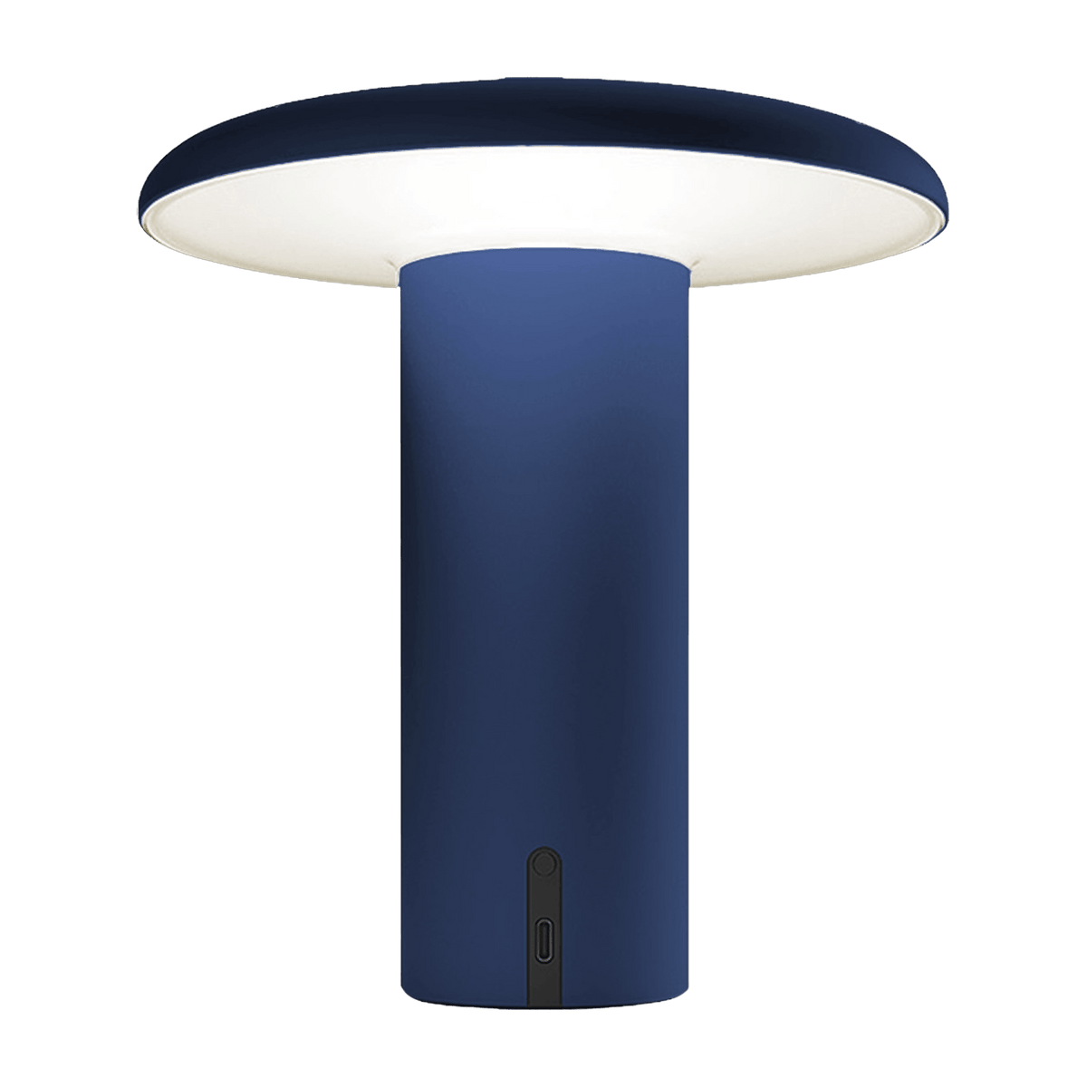Lampe portable en aluminium anodisé bleu 19 cm Takku - Artemide - The Cool Republic