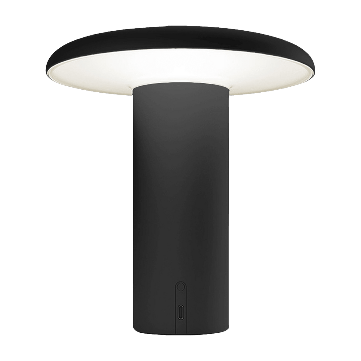 Lampe portable en aluminium anodisé noir 19 cm Takku - Artemide - The Cool Republic