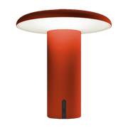 Lampe portable en aluminium anodisé rouge 19 cm Takku - Artemide - The Cool Republic