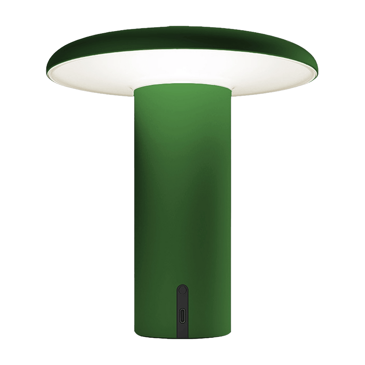 Lampe portable en aluminium anodisé vert 19 cm Takku - Artemide - The Cool Republic