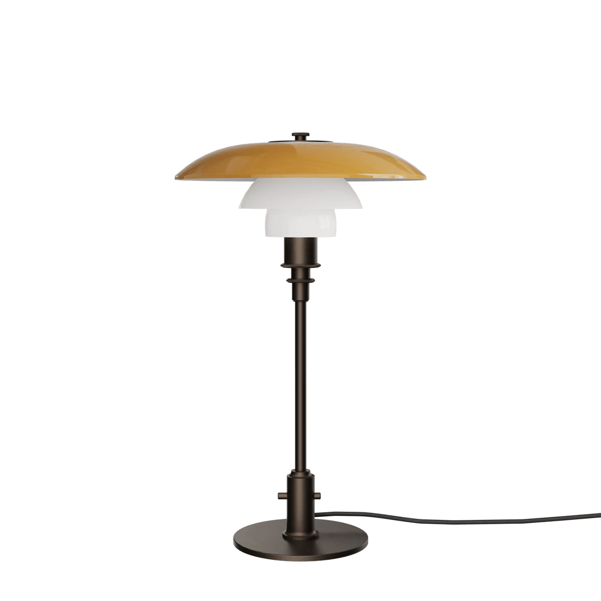 Lampe portable en laiton bruni et verre orange 28x47cm Centenary - Louis Poulsen - The Cool Republic
