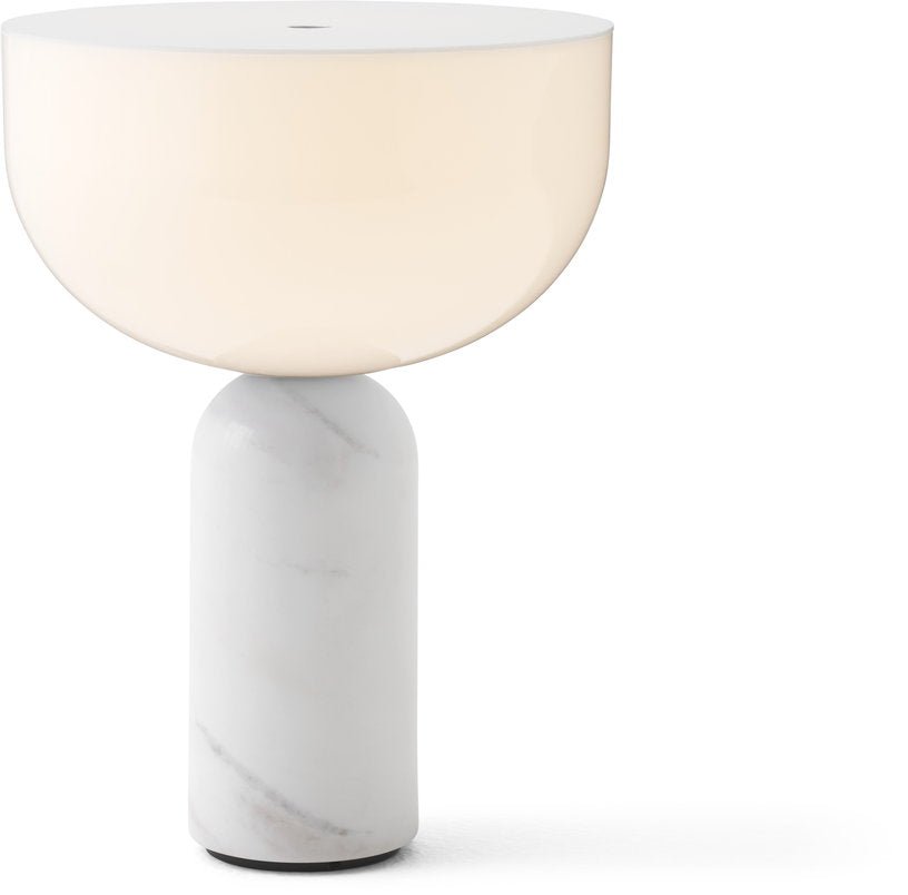 Lampe portable en marbre blanc 24 cm Kizu - New Works - The Cool Republic