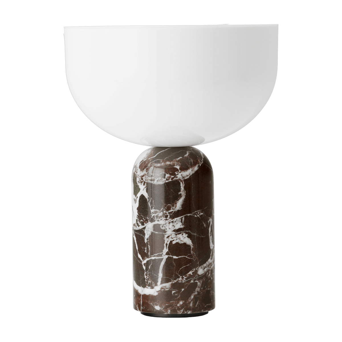 Lampe portable en marbre rouge Rosso Levanto 24 cm Kizu - New Works - The Cool Republic