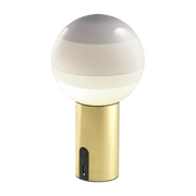Lampe portable en métal et verre soufflé blanc et doré Dipping - Marset - The Cool Republic
