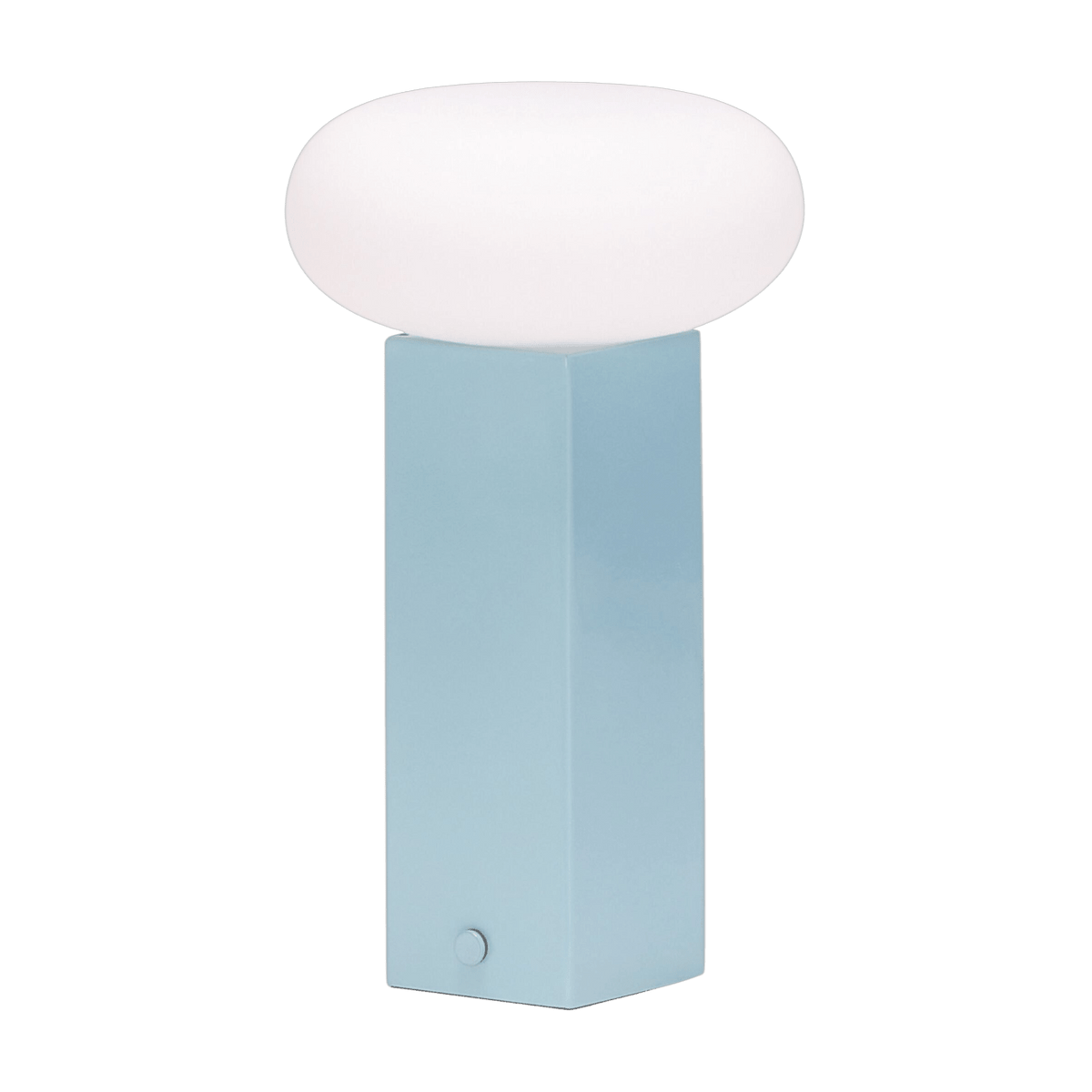 Lampe portable en nickel brossé bleu Low - Hübsch - The Cool Republic