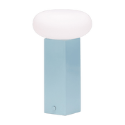 Lampe portable en nickel brossé bleu Low - Hübsch - The Cool Republic