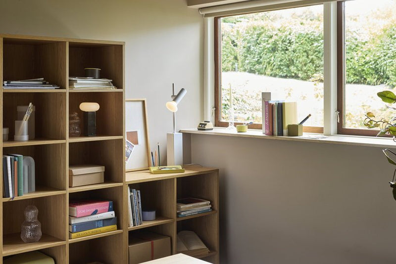 Lampe portable en nickel brossé marron Low - Hübsch - The Cool Republic