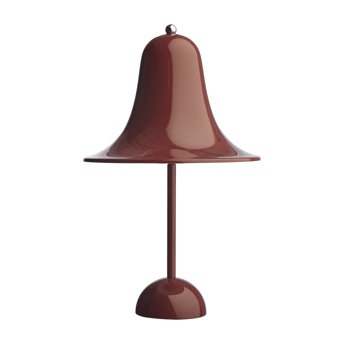 Portable burgundy polycarbonate lamp Pantop - Verpan - The Cool Republic
