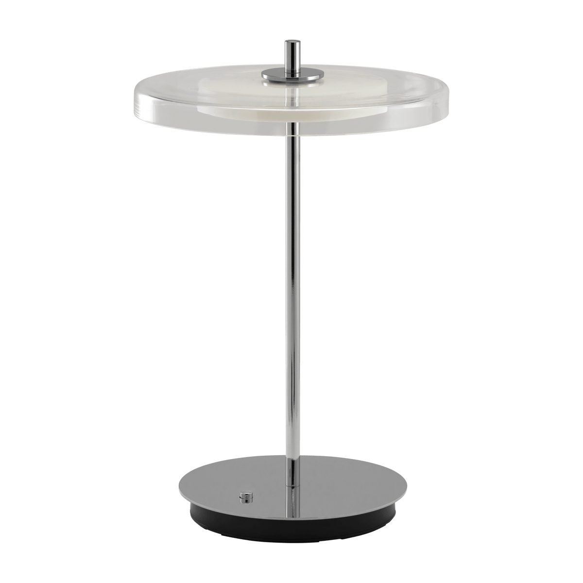 Lampe portable en verre et acier poli 7,9x12cm Asteria - Umage - The Cool Republic