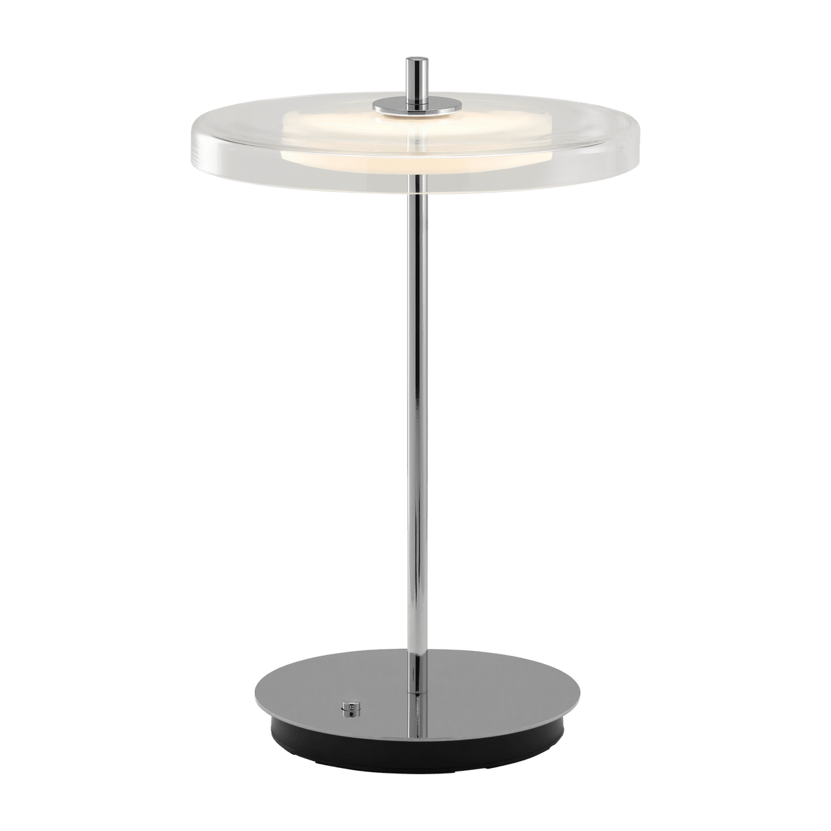 Lampe portable en verre et acier poli 7,9x12cm Asteria - Umage - The Cool Republic