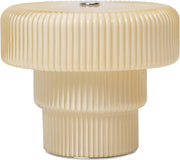 Lampe portable en verre peint beige 12x10,2cm Ripple - Ferm Living - The Cool Republic