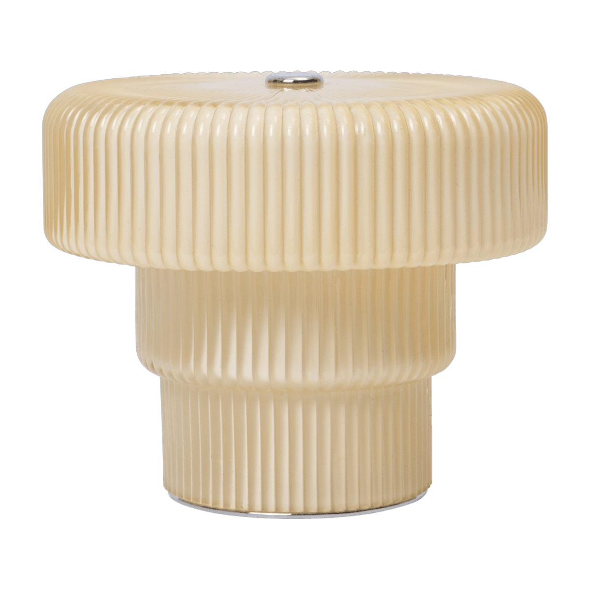 Lampe portable en verre peint beige 12x10,2cm Ripple - Ferm Living - The Cool Republic