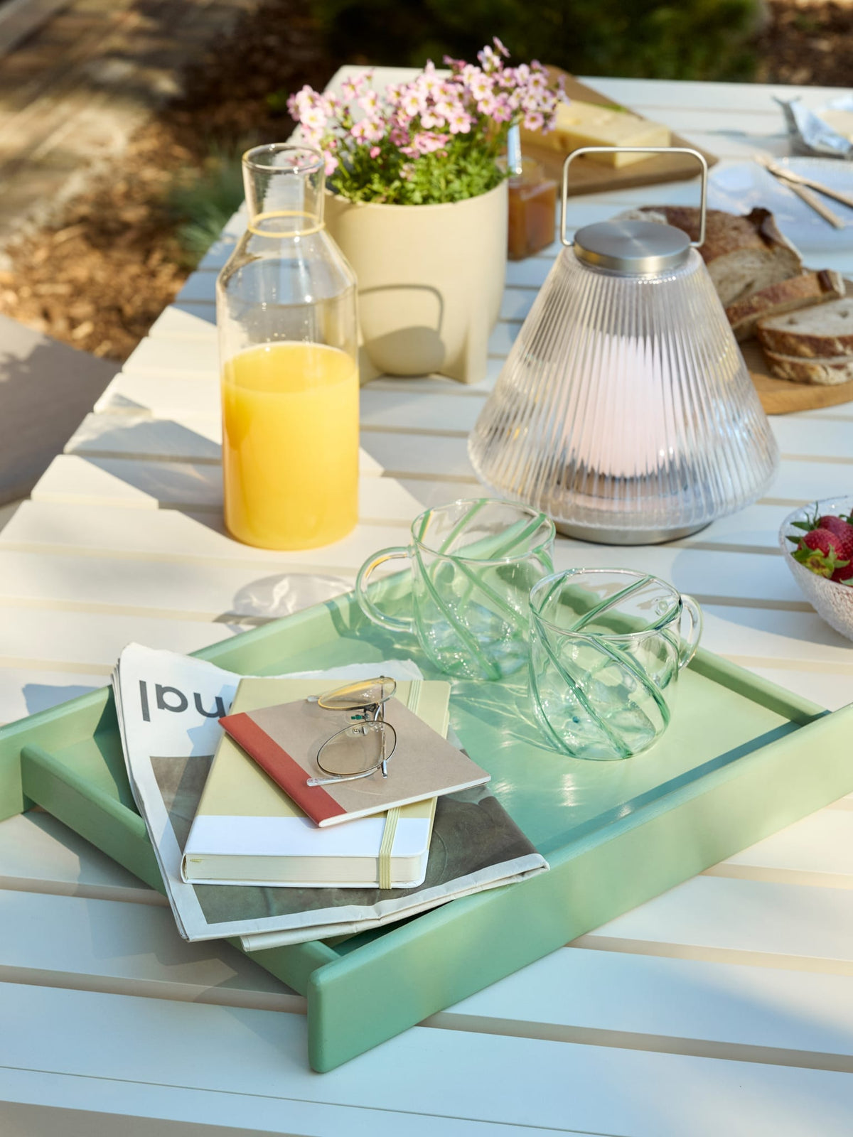 Lampe portable en verre trasnparent 28cm Tou - Hübsch — vue 5