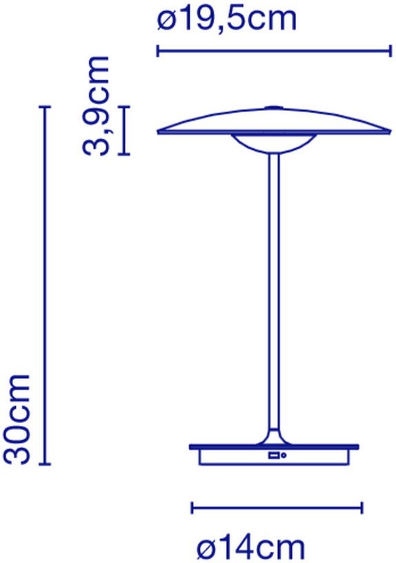 Lampe portable rechargeable 30 x 19,5 cm Ginger - Marset - The Cool Republic