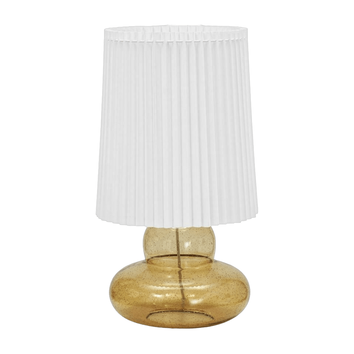 Lampe ronde à poser en verre jaune avec abat-jour 55 cm Ribe - House Doctor - The Cool Republic