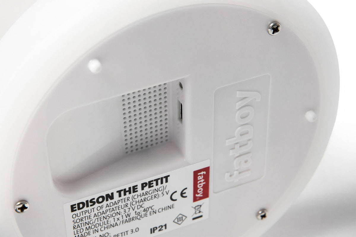 Lampe sans fil blanche 16x25cm Edison The Petit - Fatboy - The Cool Republic