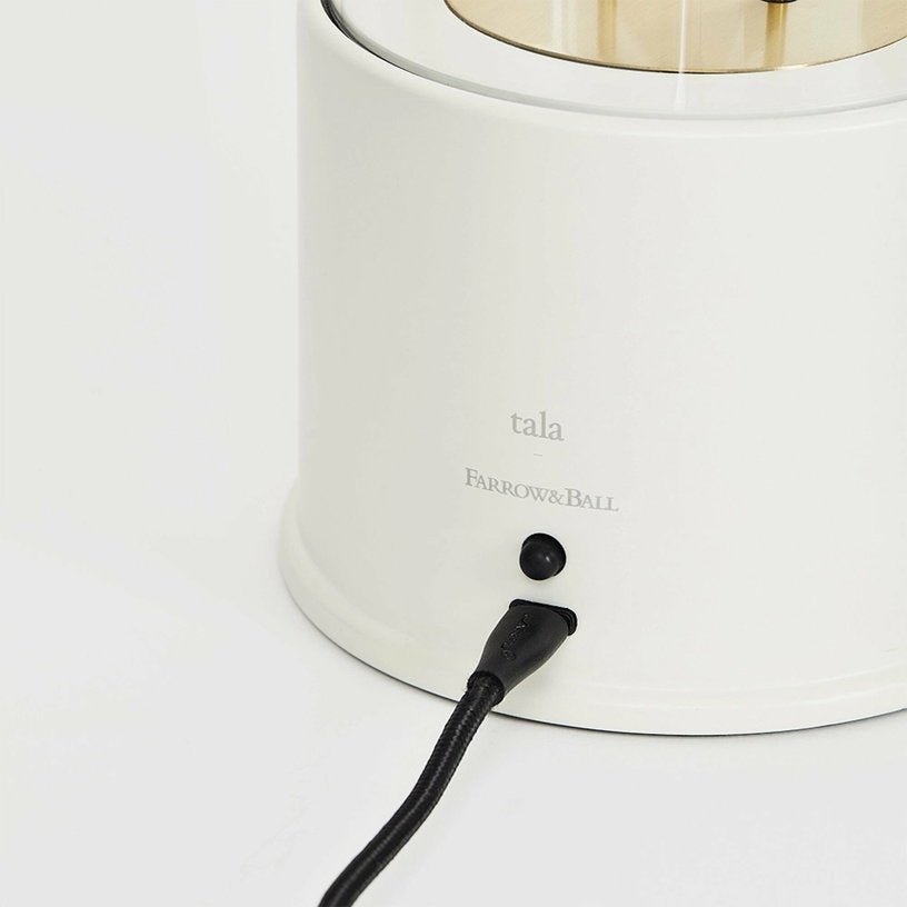 Lampe sans fil en aluminium blanc Bancoulier 13,5 x 12,5 cm The Muse x Farrow & Ball - Tala - The Cool Republic