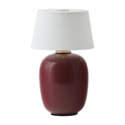 Lampe sans fil en céramique rouge ruby 18 x 36 cm Torso - Audo - The Cool Republic