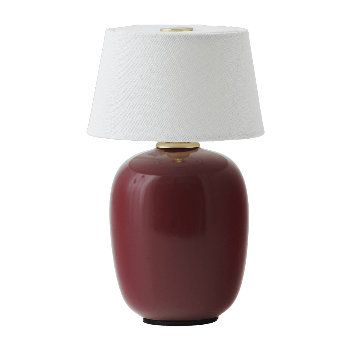 Lampe sans fil en céramique rouge ruby 18 x 36 cm Torso - Audo - The Cool Republic