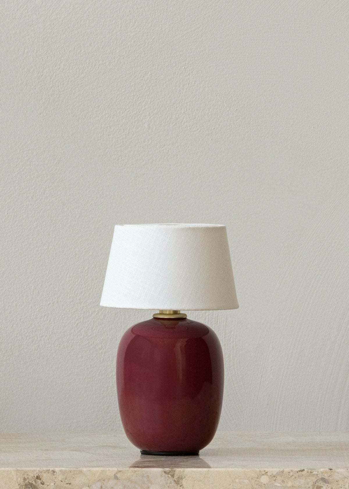 Red ceramic cordless lamp ruby 18 x 36 cm Torso - Audo - The Cool Republic