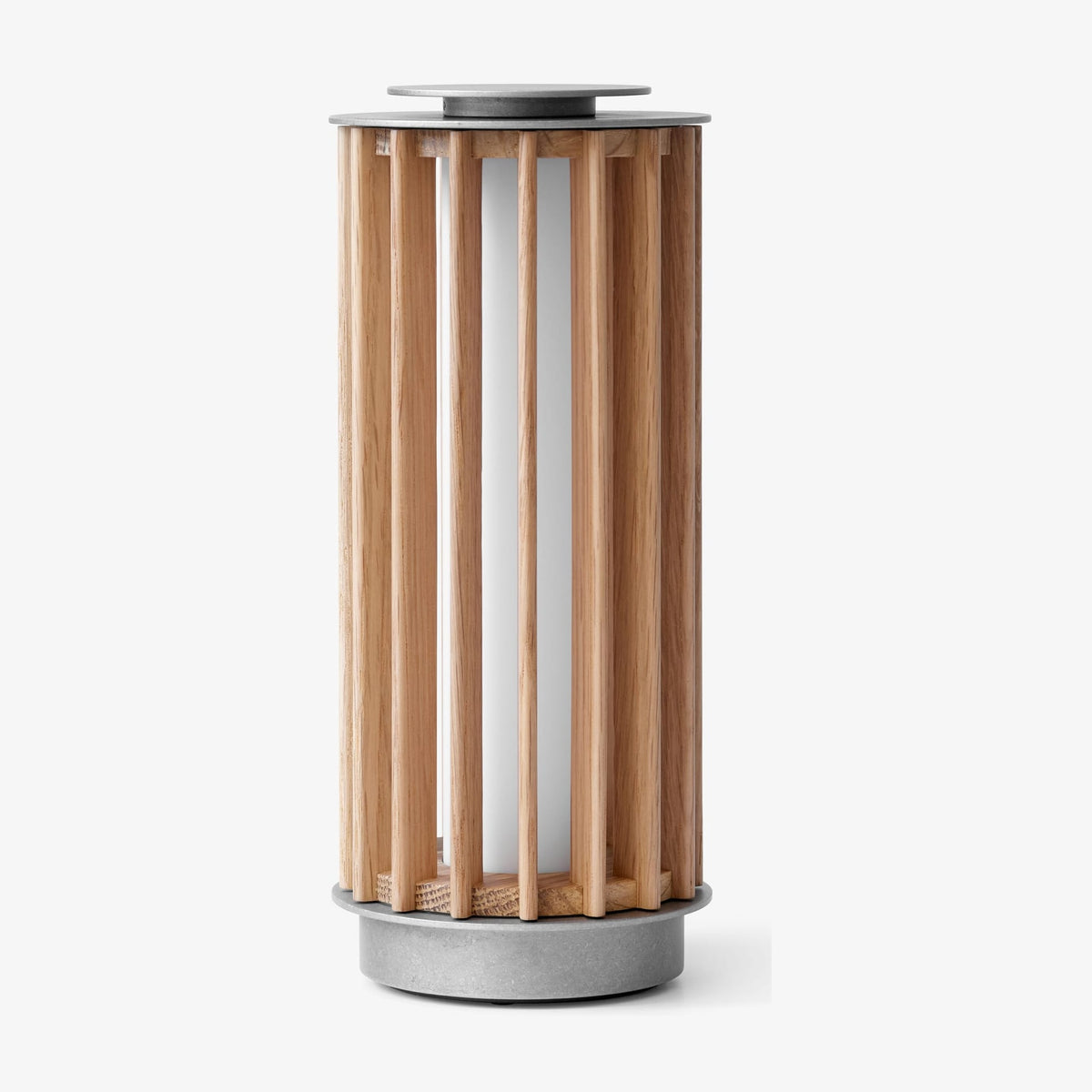 Lampe sans fil en chêne laqué et aluminium vieilli gris 25,5cm Numbra TY3 - &tradition — vue 3