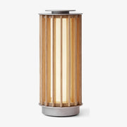 Lampe sans fil en chêne laqué et aluminium vieilli gris 25,5cm Numbra TY3 - &tradition
