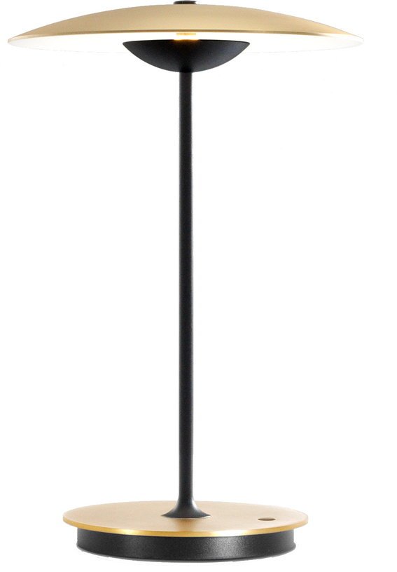 Lampe sans fil en laiton brossé et aluminium blanc Ginger 20 M - Marset - The Cool Republic