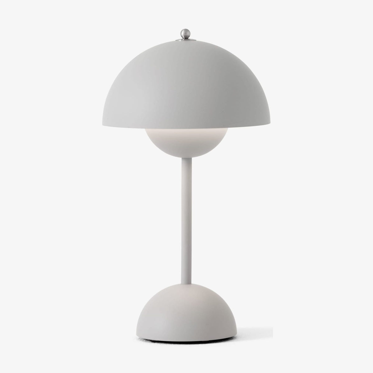 Lampe sans fil en plastique et acier gris clair mate 29,5cm Flowerpot VP9 - &tradition — vue 2