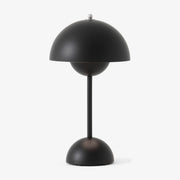 Lampe sans fil en plastique et acier noir mate 29,5cm Flowerpot VP9 - &tradition