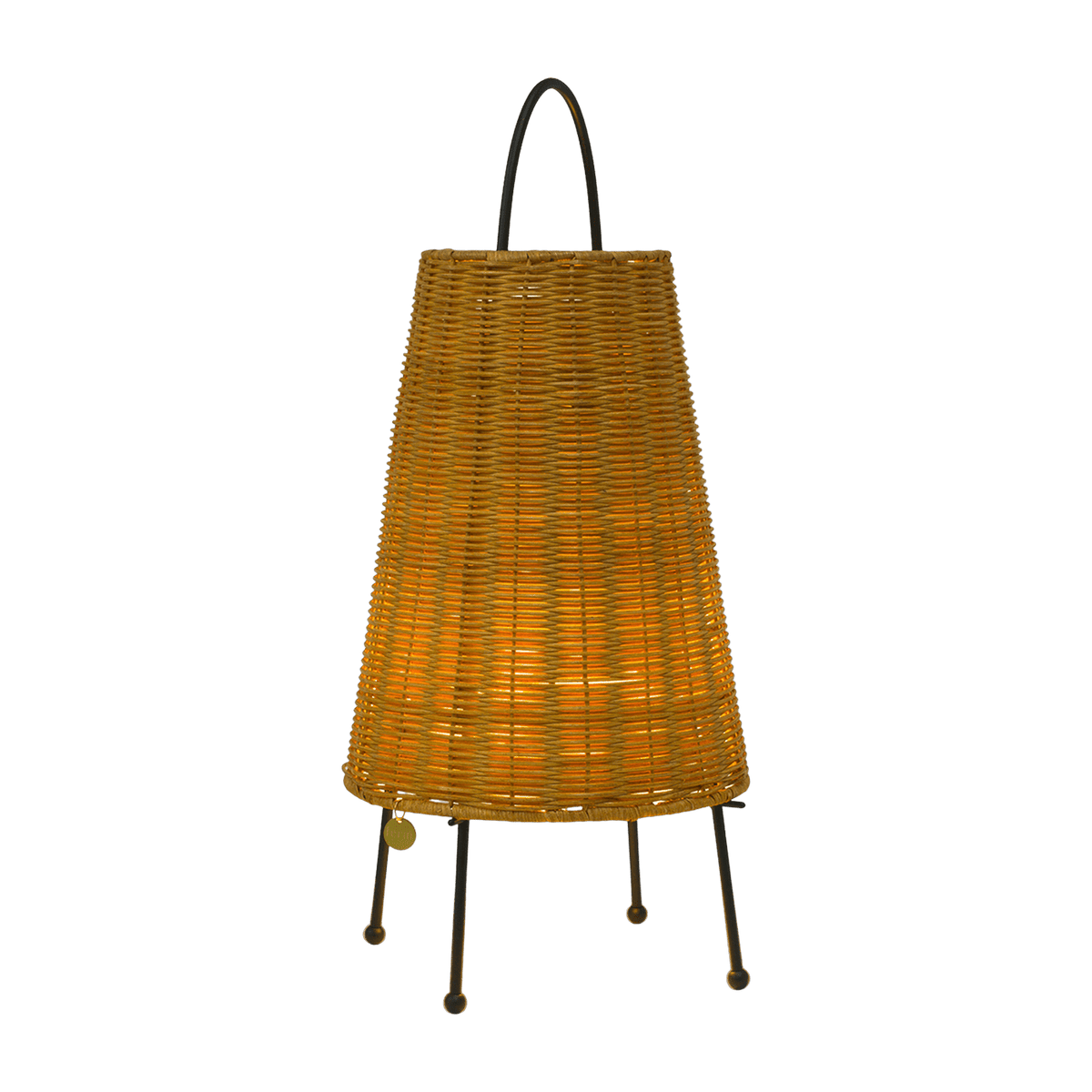 Lampe sans fil en rotin tressé 25 x 50 cm Porti - Ferm Living - The Cool Republic