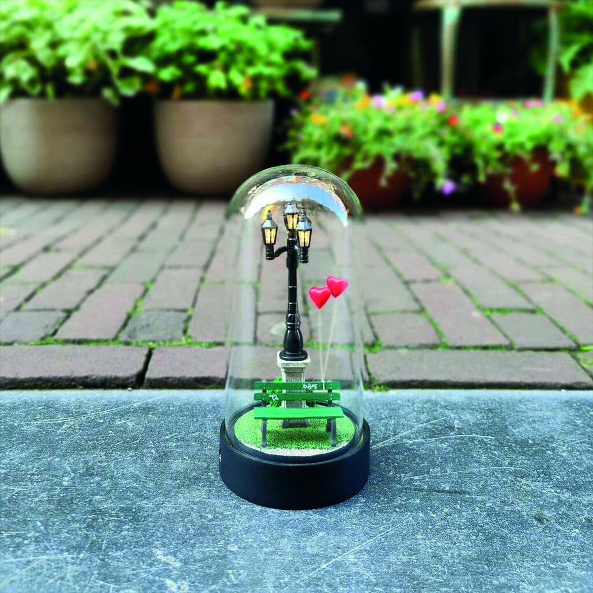 Lampe sans fil sous cloche en verre 11 cm My Little Valentine - Seletti - The Cool Republic