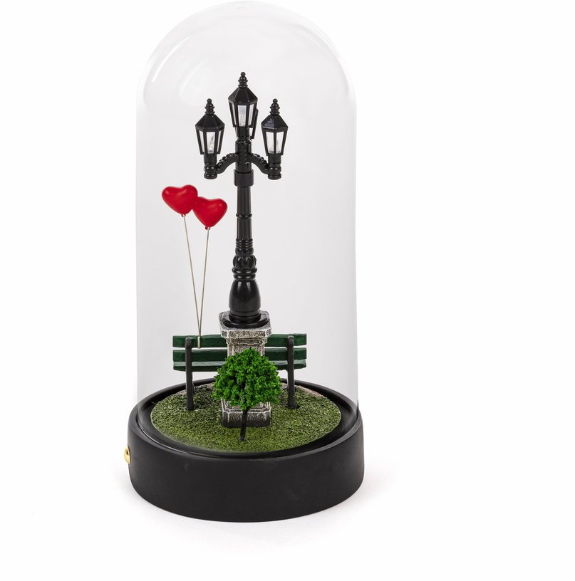 Lampe sans fil sous cloche en verre 11 cm My Little Valentine - Seletti - The Cool Republic