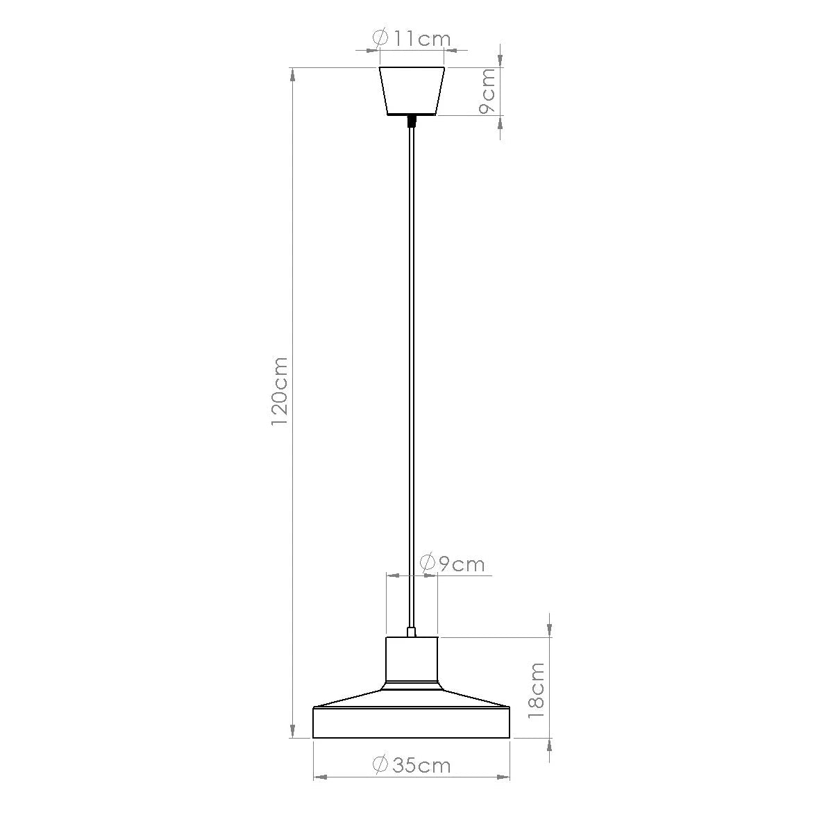 Lampe suspendue en acier beige 35x120cm Bilo - Sollux - The Cool Republic