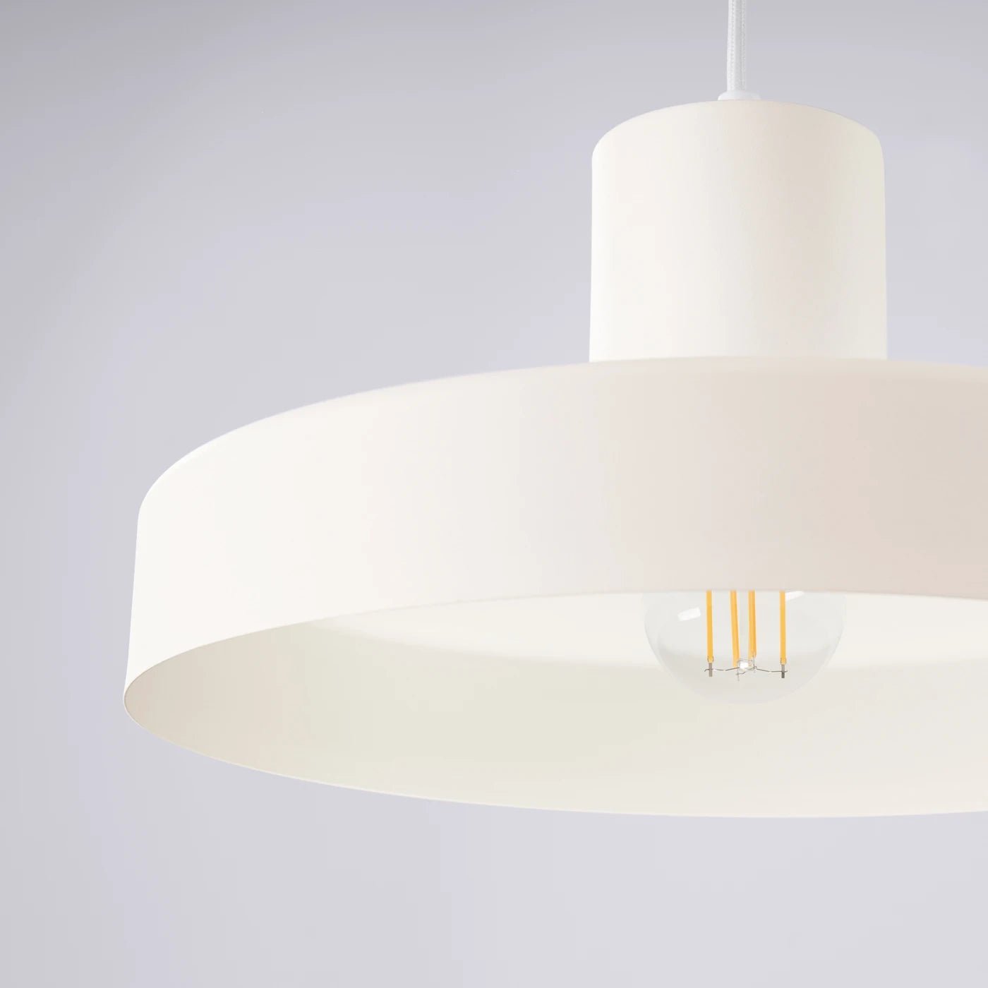 Lampe suspendue en acier beige 35x120cm Bilo - Sollux - The Cool Republic