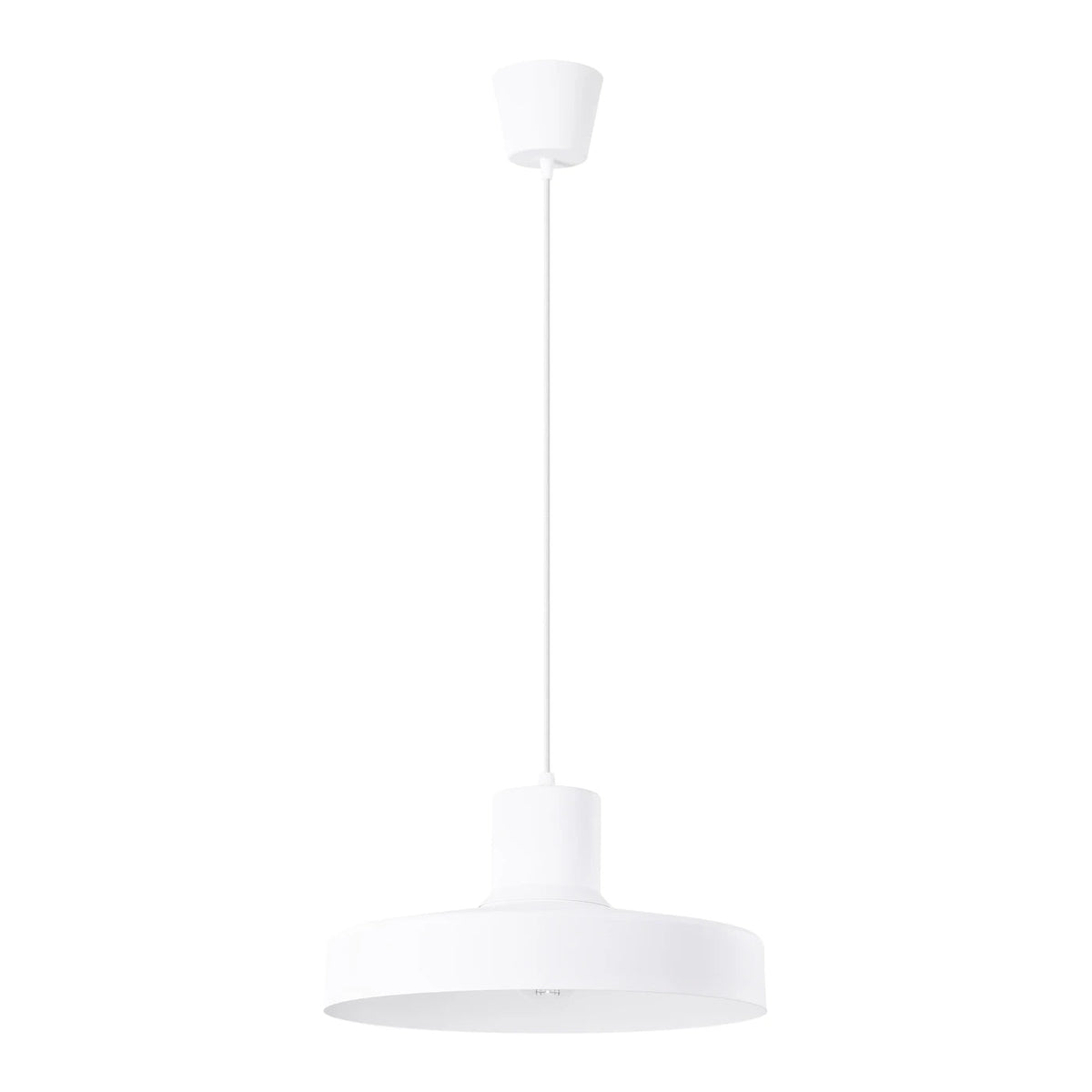 Lampe suspendue en acier blanc 35x120cm Bilo - Sollux - The Cool Republic