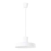 Lampe suspendue en acier blanc 35x120cm Bilo - Sollux - The Cool Republic
