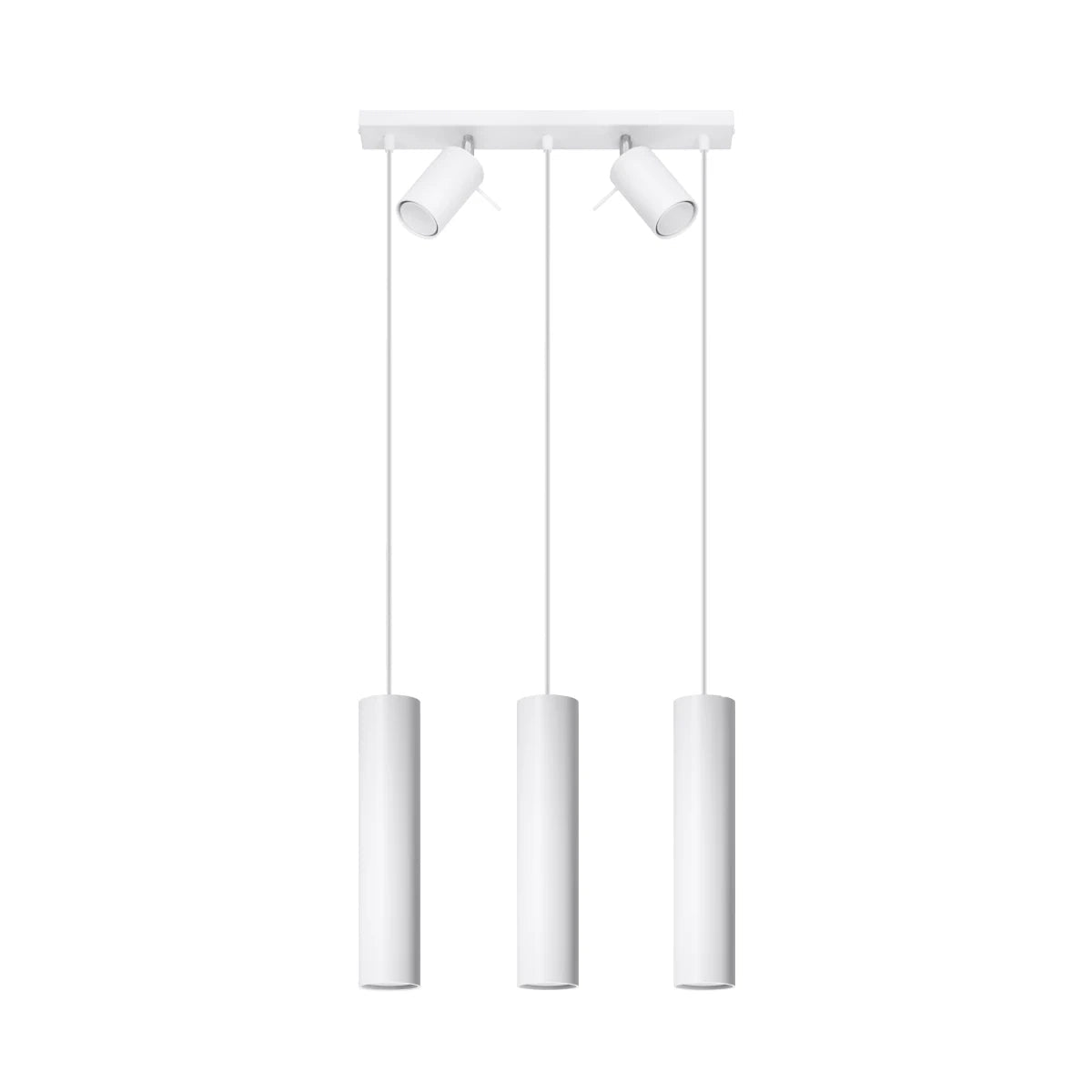 Lampe suspendue en acier blanc 45x5x100cm Ring 3 - Sollux - The Cool Republic