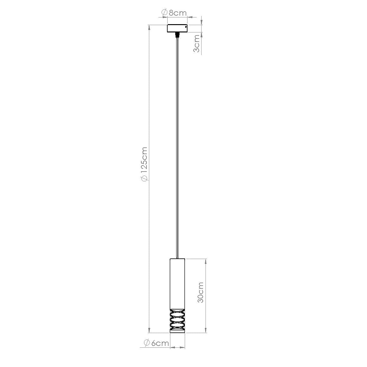 Lampe suspendue en acier blanc 8x125cm Lami 1 - Sollux - The Cool Republic