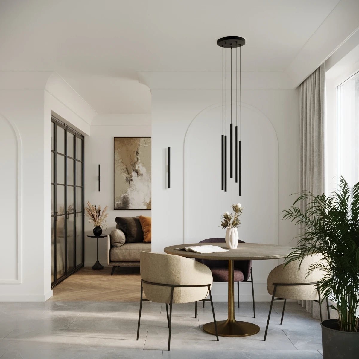 Lampe suspendue en acier noir 15x18cm Pastelo 2 - Sollux - The Cool Republic