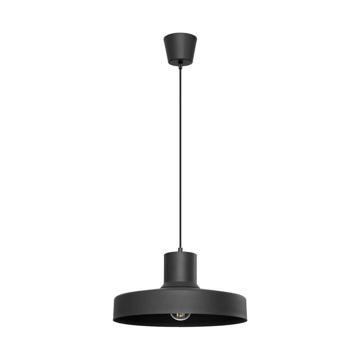 Lampe suspendue en acier noir 35x120cm Bilo - Sollux - The Cool Republic