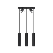 Lampe suspendue en acier noir 45x5x100cm Ring 3 - Sollux - The Cool Republic
