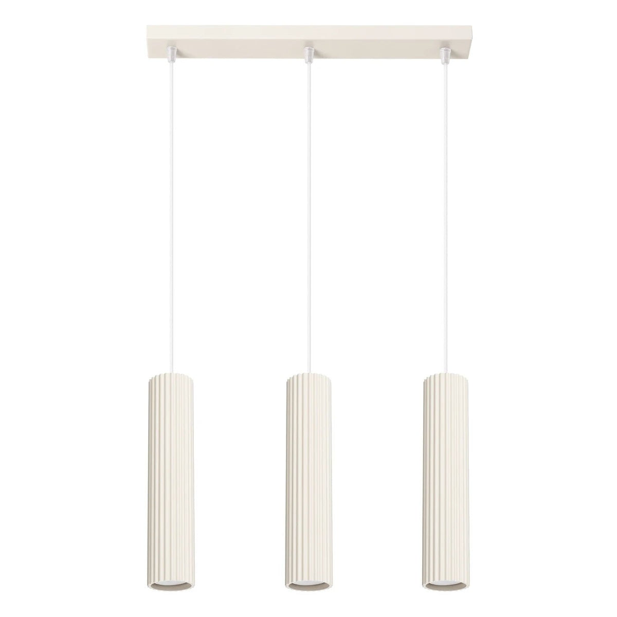 Lampe suspendue en aluminium beige 45x6,5x98cm Karbon 3l - Sollux - The Cool Republic