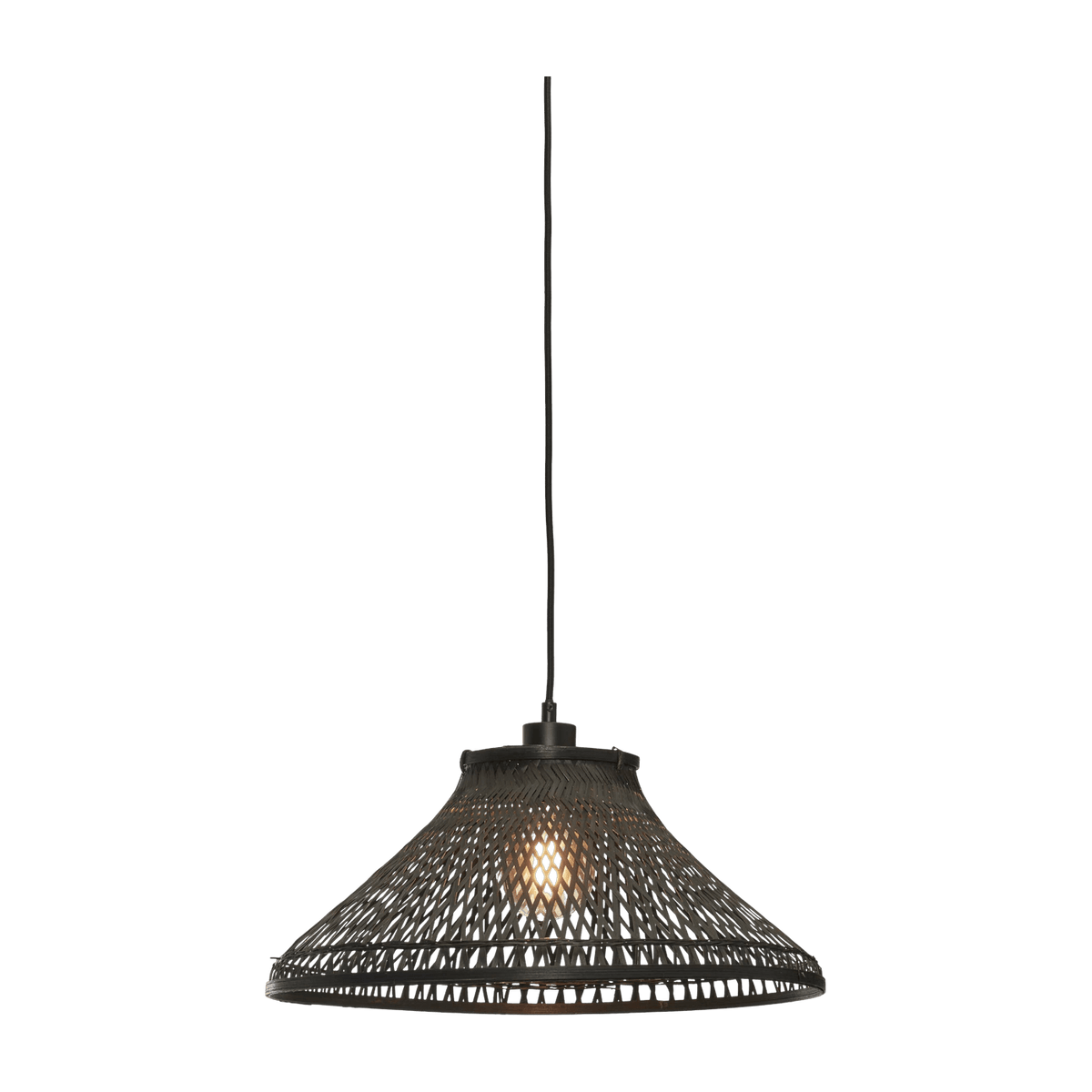 Lampe suspendue en bambou de tahiti noir 45x20 cm Tahiti - Good & Mojo - The Cool Republic