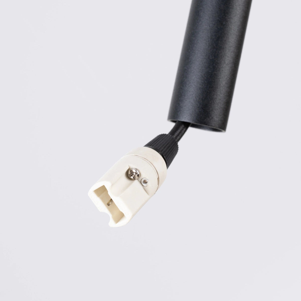 Lampe suspendue en feutre beige et acier noir30x126cm Feltro 1 - Sollux - The Cool Republic