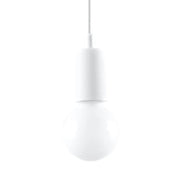 Lampe suspendue en pvc blanc 9x90cm Diego 1 - Sollux - The Cool Republic