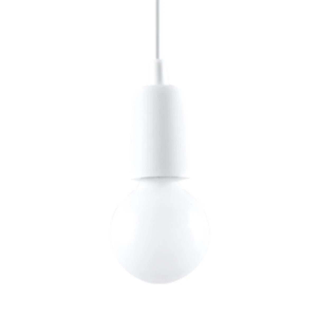 Lampe suspendue en pvc blanc 9x90cm Diego 1 - Sollux - The Cool Republic